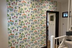 Wall papering Bath