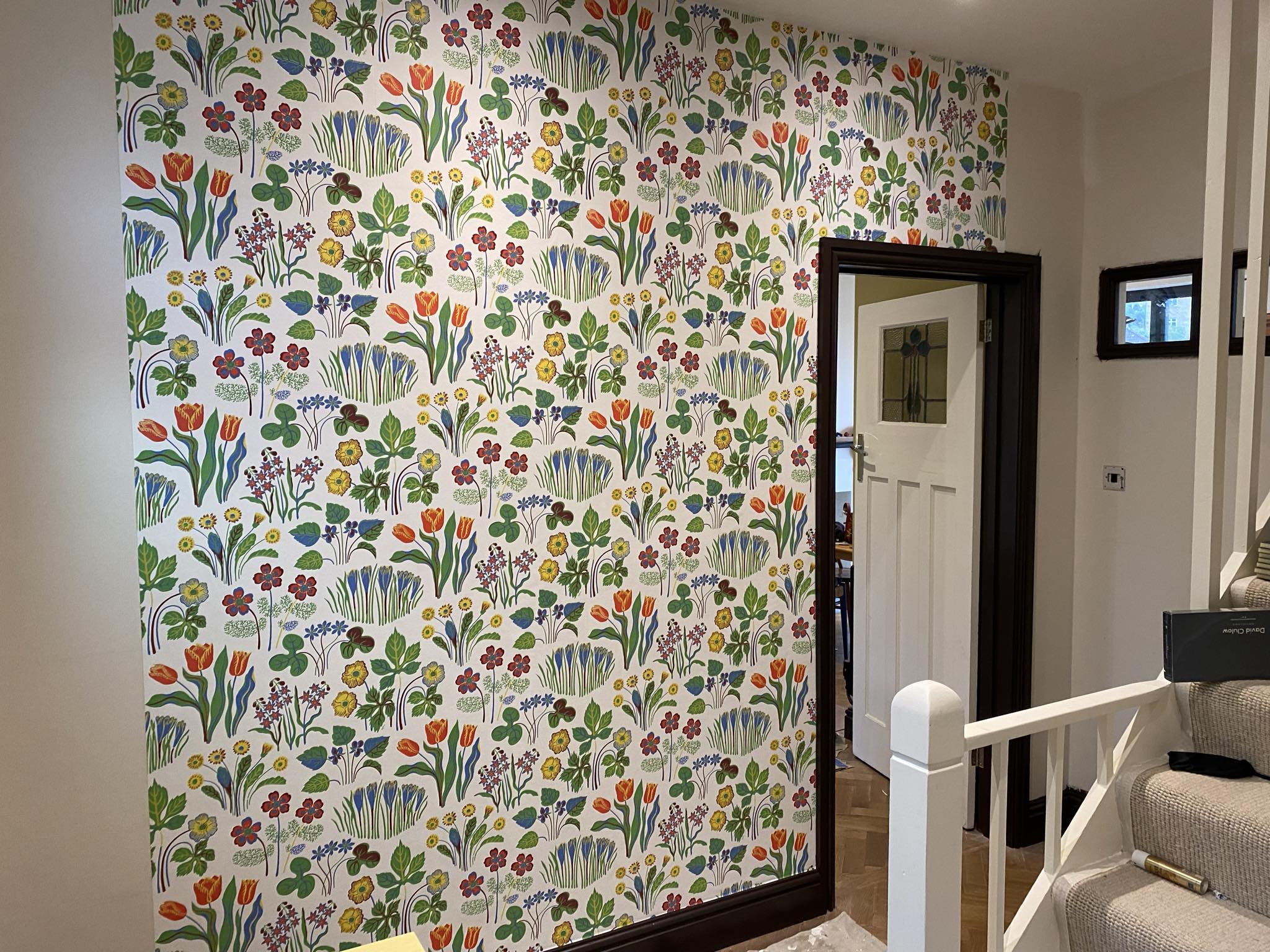 Wall papering Bath